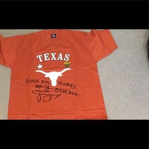 Signed Shirt from Texas Longhorn Baseball player # 14.